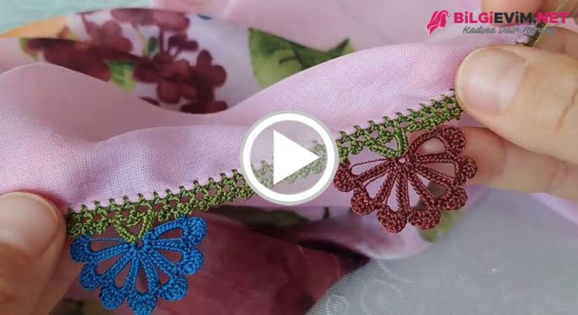 Ütü İstemeyen Çiçekli Yazma Oyası Yapılışı Videolu Anlatım