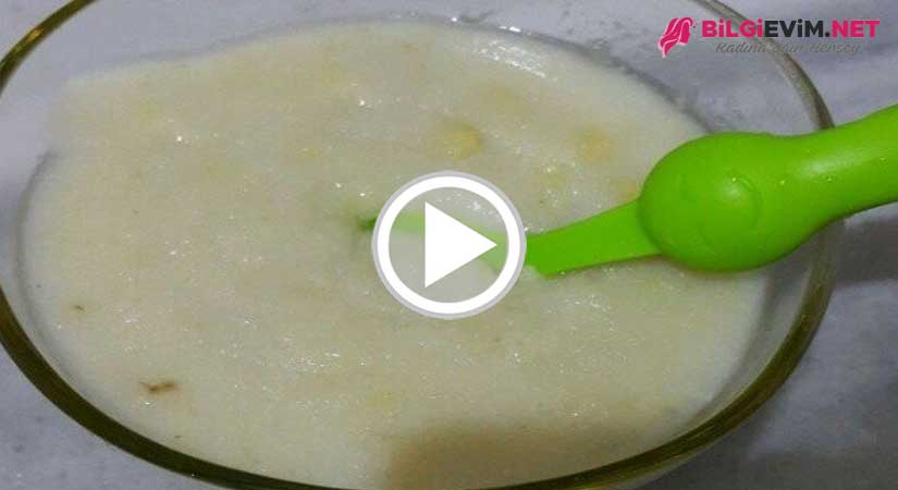 Bebekler İçin Muzlu Muhallebi (Mama) Tarifi +12 aylık bebekler için Uygun