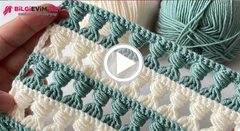 Tığ İle Yapılan Muhteşem Örgü Modeli Videolu Anlatım