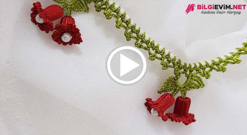 Meyve Suyu Pipeti İle İle Karanfil Oyası Yapılışı Videolu Anlatım