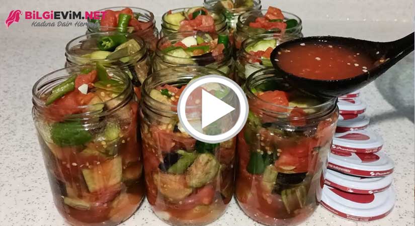 Kışlık Çiğ Patlıcan Konservesi Yapılışı Videolu Anlatım