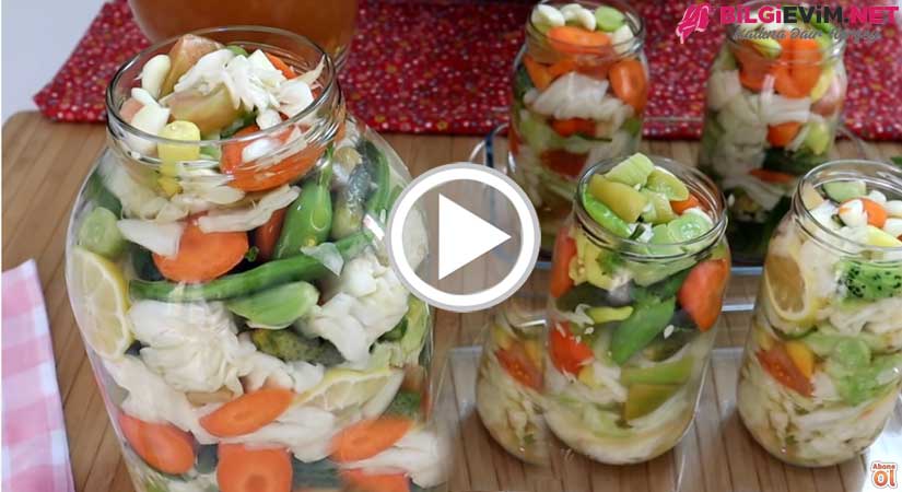 Lahanalı Karışık Turşu Yapılışı Videolu Anlatım