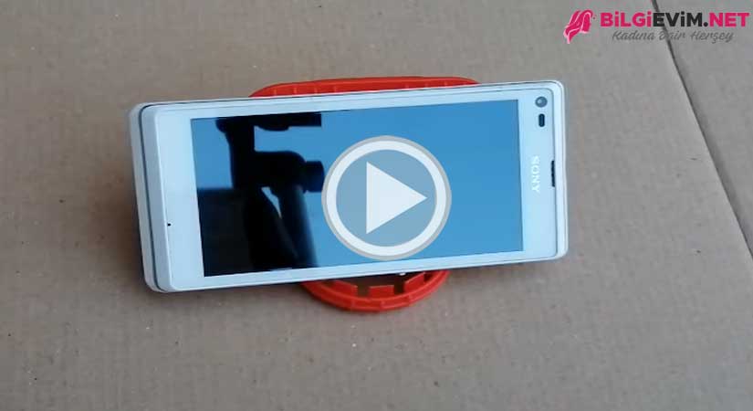 Pet Şişeden Telefon Tutucu Yapımı Videolu Anlatım