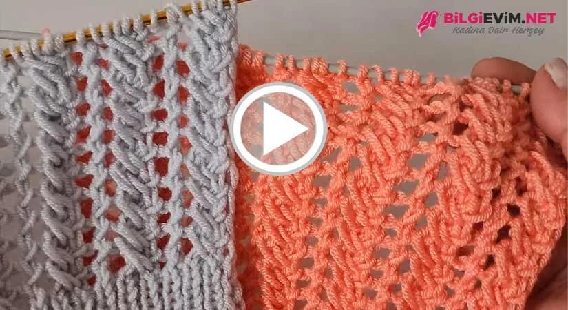 Örgüde Kaburga Modeli Videolu Anlatım