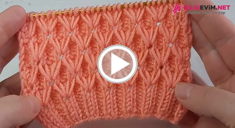 Örgüde Kaz Ayağı Modeli Videolu Anlatım