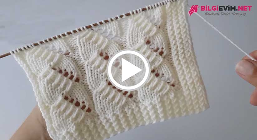 İki Şişle Yapılan Ajurlu Örgü Modeli Videolu  Anlatım