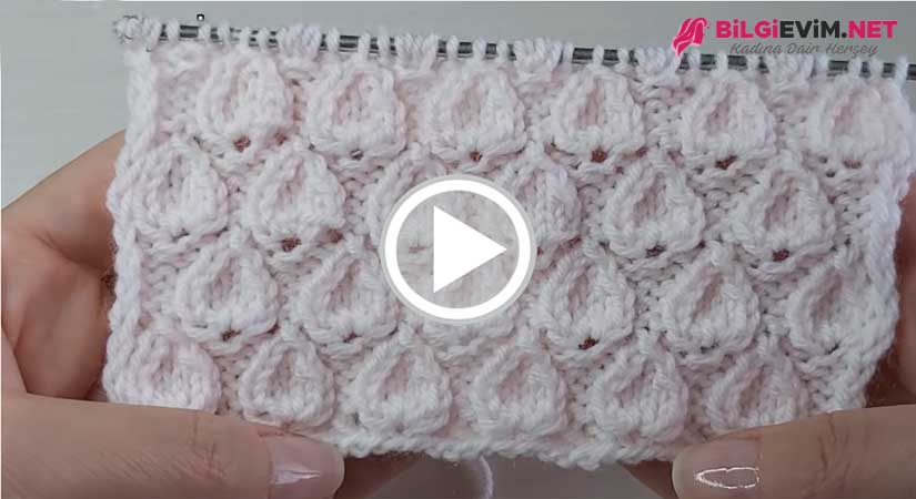 Örgüde Yaprak Modeli Videolu Anlatım