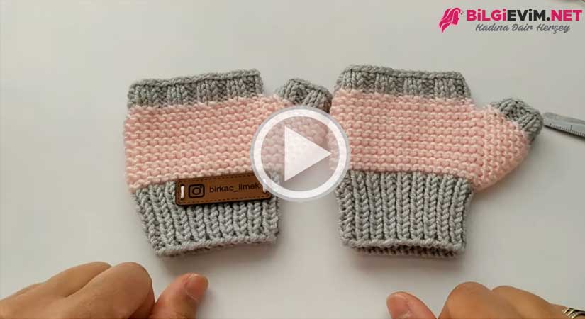 Parmaksız Çocuk Eldiven Örme Videolu Anlatım
