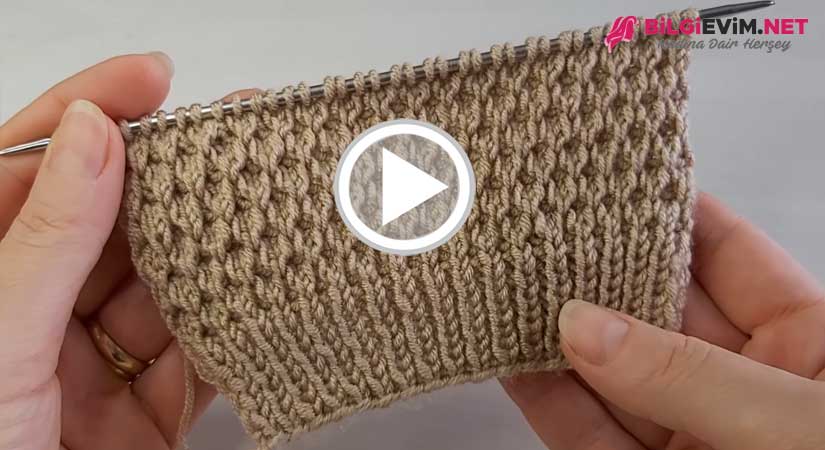 İki Şiş İle Pıtırcık Örgü Modeli Videolu Anlatım