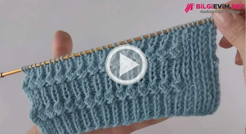 İki Şiş İle Yapılan Örgü Modeli Videolu Anlatım