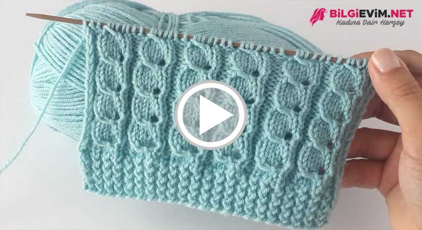 İki Şiş İle Mum Işığı Örgü Videolu Anlatım