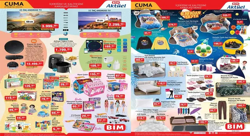 BİM 27 OCAK 2023 AKTÜEL KATALOĞU