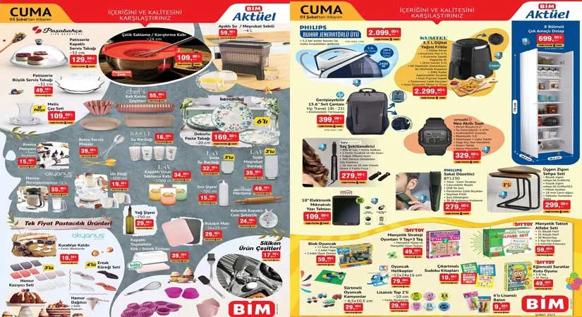 BİM 3 ŞUBAT 2023 AKTÜEL KATALOĞU