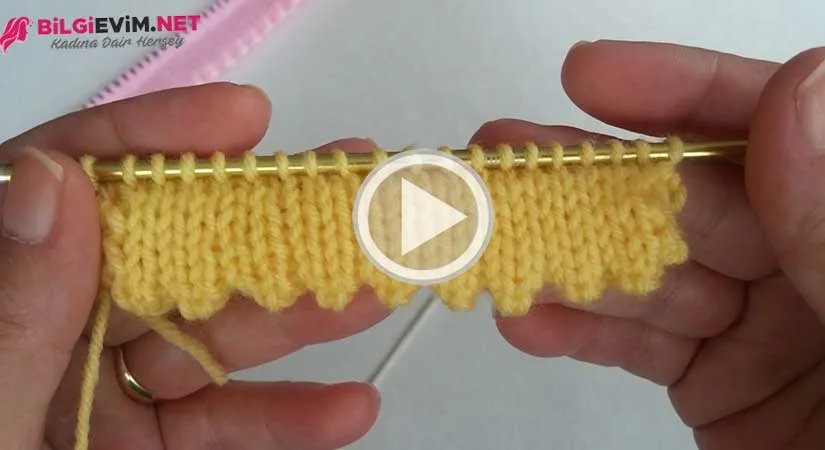 Tırtıklı Bebek Örgü Yakası Başlama Tekniği Videolu Anlatım