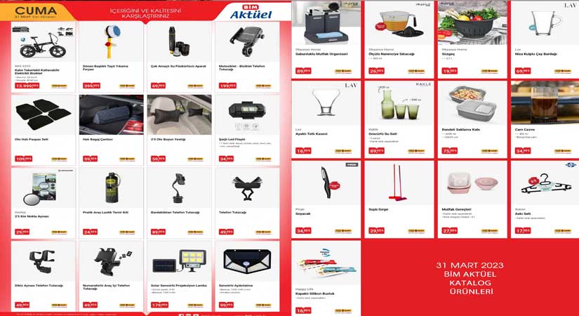 Bim 31 Mart Aktüel Ürünleri Katoloğu