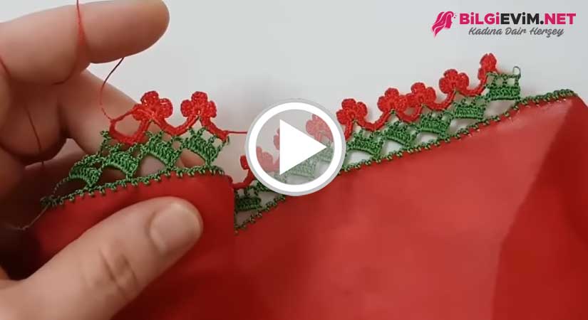 Sıralı Yazma Oyası Modeli Videolu Anlatım