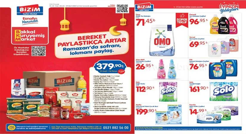 Bizim Toptan Market 16 – 29 Mart 2023 BKM Kampanya Broşürü!