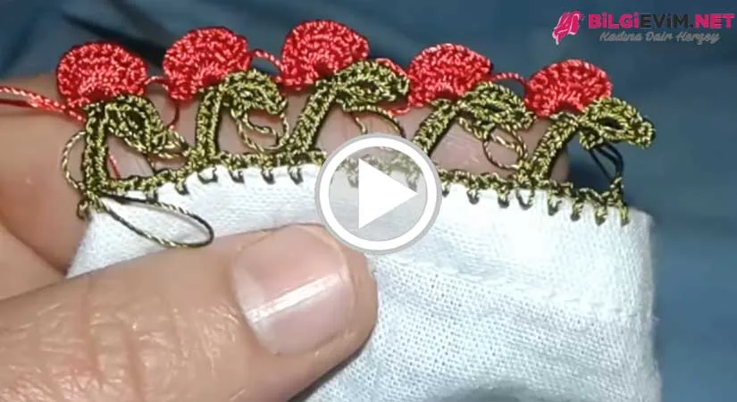 Tığ İşi Domates & Biber Yazama Oyası Örneği Yapılışı Videolu Anlatım