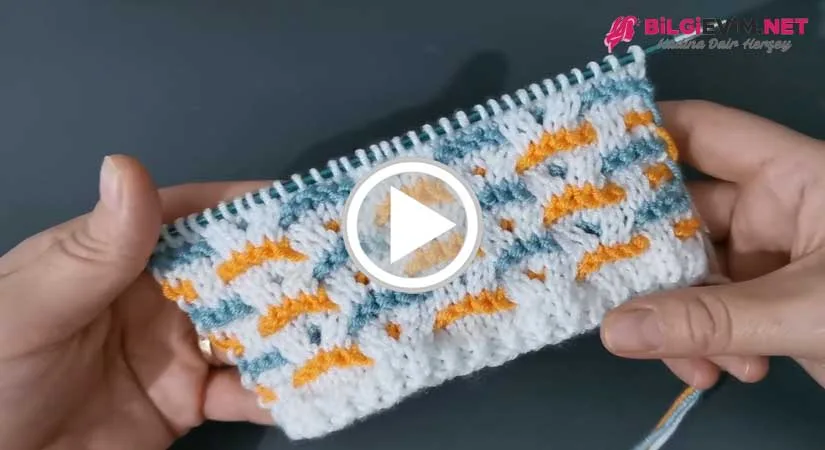 3 Renk Bebek Örgüsü Modeli Videolu Anlatım