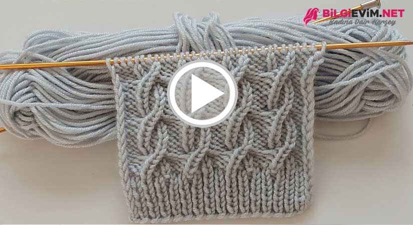 Kıvrımlı Burgular Örgü Modeli Videolu Anlatım