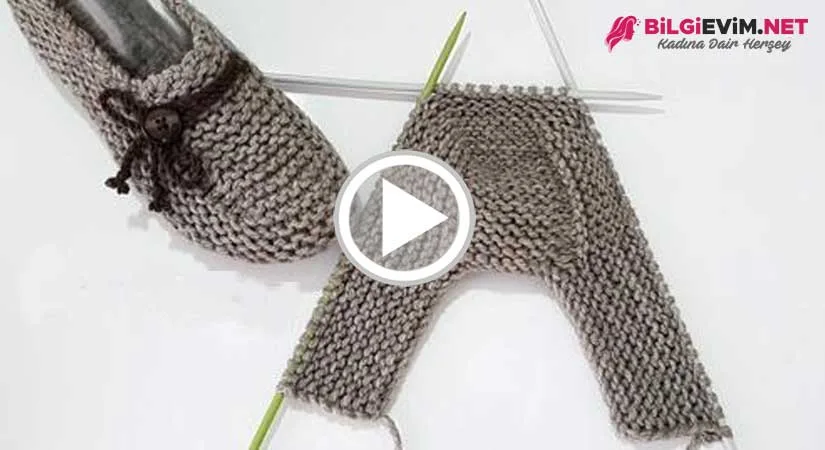İki Şiş İle Dikişsiz Patik Örme Videolu Anlatım
