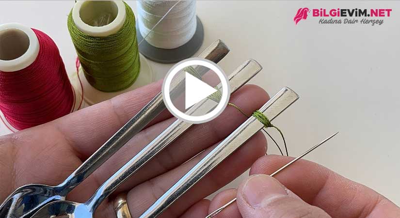 Çay Kaşığı Üzerinde Yapılan Muhteşem İğne Oyası Modeli