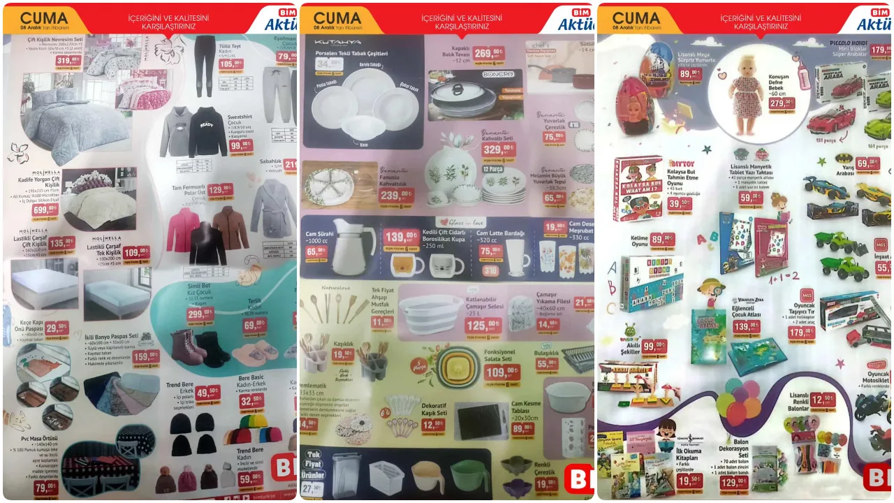 BİM 8 ARALIK 2023 AKTÜEL KATALOĞU