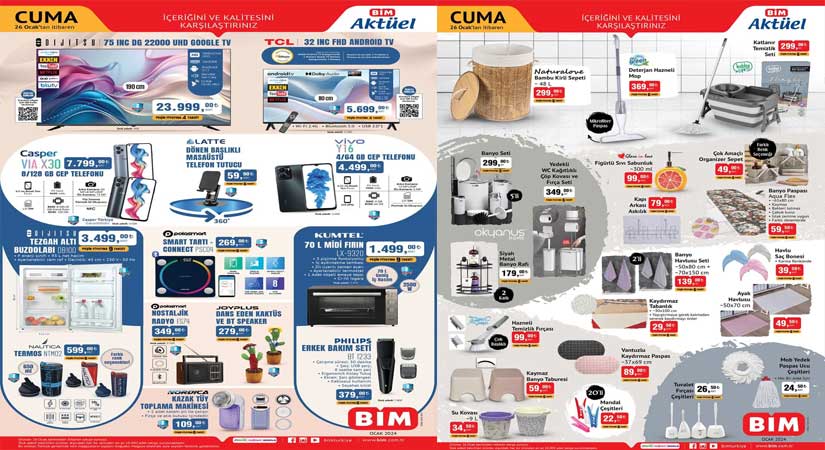 BİM 26 OCAK 2024 AKTÜEL KATALOĞU