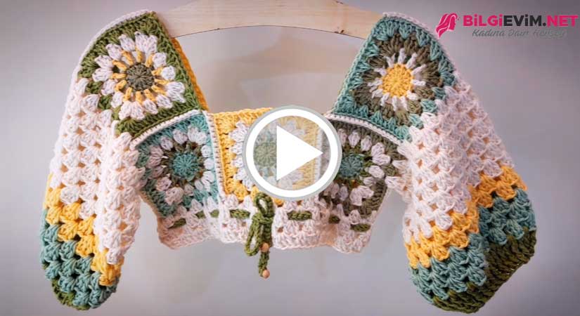 Tığ İşi Crop Bluz Yapımı Videolu Anlatım