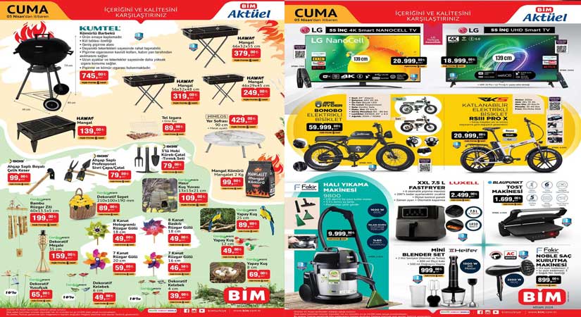 BİM 5 NİSAN 2024 AKTÜEL KATALOĞU