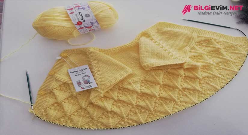 Yakadan Başlamalı Muhteşem Yelek Modeli Videolu Anlatım