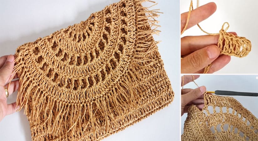 Kağıt İpten Clutch Çanta Yapımı Videolu Anlatım
