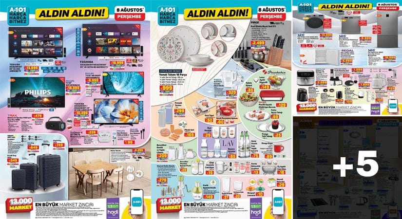 A101 8 Ağustos 2024 Aktüel Ürünler Kataloğu