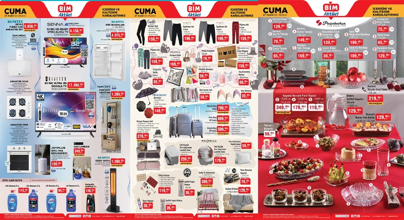 BİM 27 Aralık 2024 Aktüel Ürünler Kataloğu