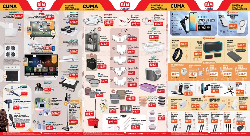 BİM 14 Şubat 2025 Aktüel Ürünler Kataloğu