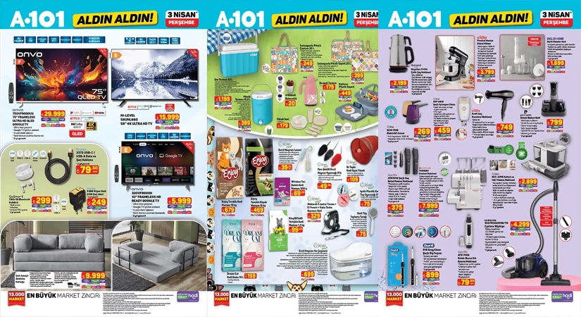 A101 3 Nisan 2025 Aktüel Ürünler Kataloğu